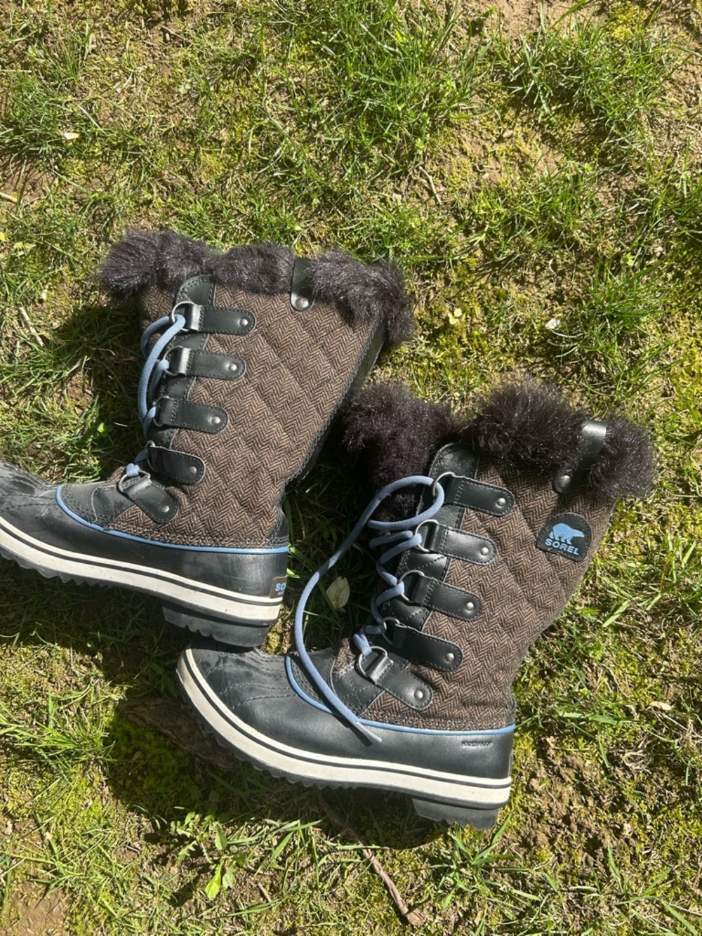 Sorel Brown Faux Fur Lined Winter Boots